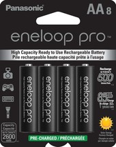 Panasonic BK-3HCCA8BA eneloop pro AA High Capacity Ni-MH Pre-Charged Rechargeabl - £53.54 GBP