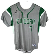 Concord High School Baseball Jersey #7 Gray Green Mens Size Large 7 Russell - $24.01