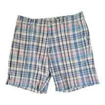 Polo Ralph Lauren Madras Plaid Bermuda Shorts Men&#39;s Size 36 Blue Pink White - $33.73