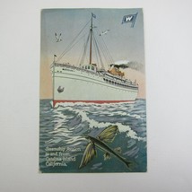 Ship Postcard Steamship Avalon Catalina Island California Antique 1924 RARE - £7.98 GBP