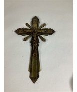 Vintage Inri Crucifix Wall Decoration - Bronze &amp; Brass - 16x10” - $34.65