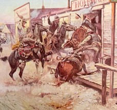 In Without Knocking Charles Russell Western 1980 Greeting Card Leanin Tr... - $24.99