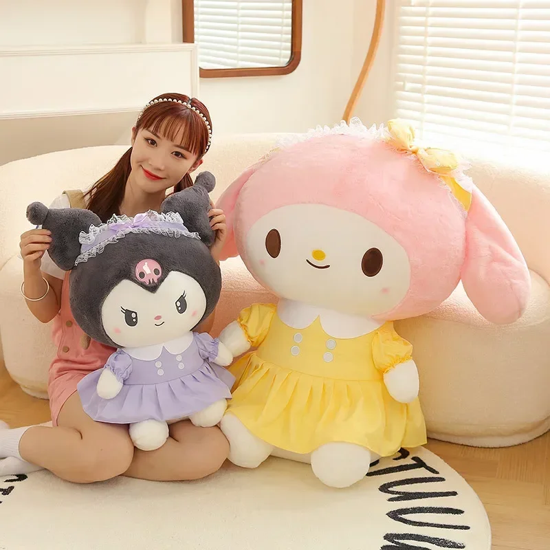 35-60CM Sanrio Princess Skirt Kuromi Big Plush Doll Kawaii Cartoon Anime Stuffed - $38.81