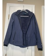 Womens Free Country Jacket Navy Size S Fleece Lined Hooded All Weather - $23.02 CAD