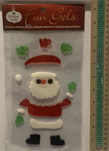 Holiday Crafts Christmas Fun GEL Sticker Window Clings Santa Claus 14 Pc... - £2.77 GBP