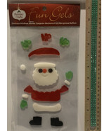 Holiday Crafts Christmas Fun GEL Sticker Window Clings Santa Claus 14 Pc... - £2.73 GBP