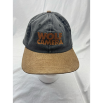 Wolf Camera Mens Toppers Baseball Cap Hat Gray Strapback Embroidered One... - $12.86