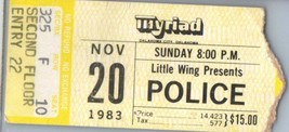 The Police Ticket Stub November 20 1983 Myriad Center Oklahoma City OK - £27.28 GBP