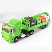 Vintage Mercedes Benz Actros Green Recycling Services Lorry Truck Maisto - £33.05 GBP