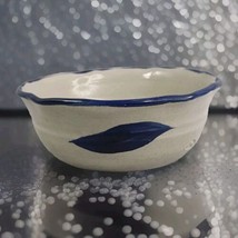 Williamsburg Pottery Salt Glaze Scalloped Bowl Cobalt Blue 6&quot; x 2&quot; - £8.88 GBP