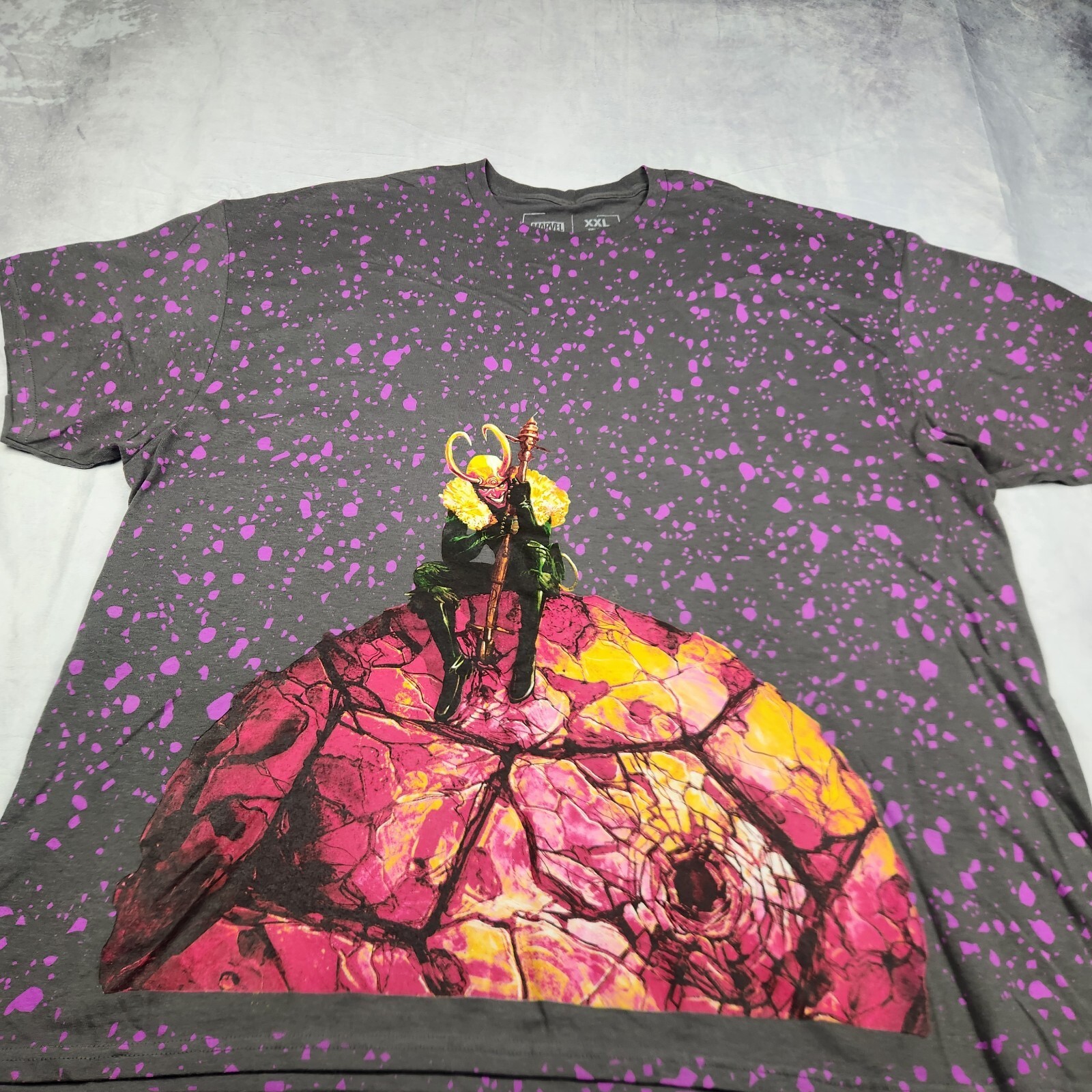 Marvel Comics Loki Shirt XXL Multicolor Space Thor Retro Avengers AOP CVLA Tee Item image 5