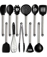 Home Hero Cooking Utensils Set Silicone Kitchen Utensils Set - Stainless... - £24.69 GBP