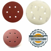Powertec 45218 A/O Hook And Loop 6 Hole Disc, 6-Inch, 180 Grit, 25 Pk - $34.19