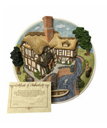 Vintage David Winter Cottages On the Riverbank Collector&#39;s Guild 3D Plaque - $24.74
