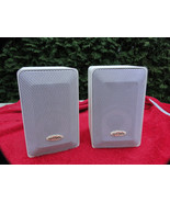 Vintage Pair Optimus Metal White Bookshelf Speakers Pro 7AV 40W RMS Radi... - $98.52 CAD