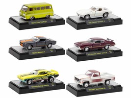 &quot;Auto Meets&quot; Set of 6 Cars IN DISPLAY CASES Release 75 Limited Edition 1/64 Diec - £58.74 GBP