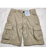 Cat &amp; Jack Cargo Shorts Boys Pull On Zip Pockets Drawstring Size 7 NEW - $9.39 CAD