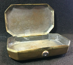 Vtg Brass Soap Dish Trinket Box Container WW1/WW2/Civil War - £47.92 GBP