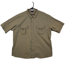 Propper Shirt Mens XXL Tan Tactical Police Milita Short Sleeve Button Down - £19.78 GBP