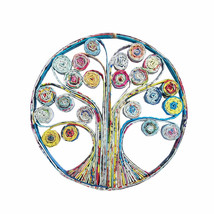 Tree of Life Multi Color Recycled Magazine Ornaments - £11.15 GBP