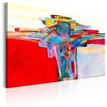 Tiptophomedecor Abstract Canvas Wall Art - Colourful Border - Stretched &amp; Framed - £63.94 GBP+