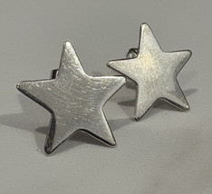 Sterling Silver 925 Mexico Flat Star Earrings 5/8” 16mm - $55.69