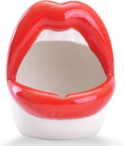 Ceramic Succulent Planter With Sexy Lips In Red From Whjy. - £26.85 GBP