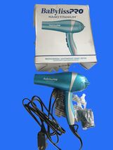 BaBylissPRO Nano Titanium Hair Dryer Blue 2000W Compact 6 Speed &amp; Heat S... - $44.99