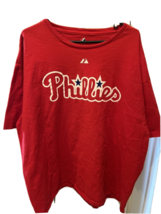 Mens Majestic Philadelphia Phillies Ryan Howard #6 MLB 2XL T-Shirt Red - £7.58 GBP