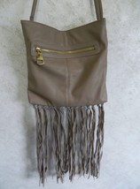 Leather Handbag Steve Madden Light Brown PU Faux Bottom Fringe Polyester... - £15.47 GBP