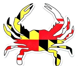 Maryland Flag Crab Shaped Car Magnet - $7.99