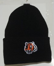 NFL Team Apparel Licensed Cincinnati Bengals Cuffed Black Winter Cap image 1