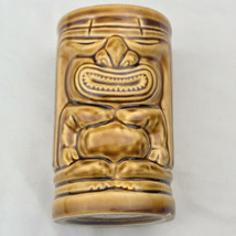 Vintage Orchids Of Hawaii Brown Tan Ceramic Tiki Mug Sticker On Bottom - £10.40 GBP