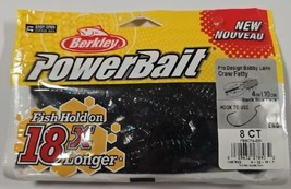 Berkley PowerBait Bobby Craw Fatty Fish Lure, 4&quot;, Black Blue Fleck, Pack of 8 - £5.63 GBP