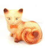 Collectible Cat Figurine Vintage Animal Kitty Ceramic Made in Brazil  - $17.77