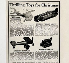 Kingsbury Motor Driven Toys 1920s Advertisement Plane Tractor Christmas DWAA22 - £19.65 GBP