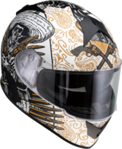 Z1R Adult Street Bike Warrant Sombrero Helmet White/Gold XS - £99.51 GBP