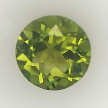 Natural Peridot Round Faceted Cut 8X8mm Parrot Green Color FL Clarity Lo... - $100.24