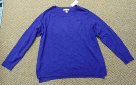 Womens Sweater Dressbarn Purple Long Sleeve Round Neck Top-size L - £12.44 GBP