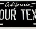 California CA State Car Tag Your Text Diamond Etched Front License Plate - £18.21 GBP