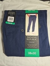 Banana Republic Men’s Chino Pant Size 38x30 Blue  Slim Stretch Straight ... - $19.79