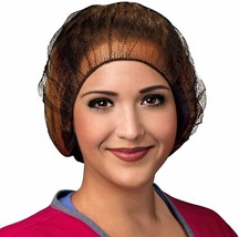Disposable Nylon Hair Nets 28&quot; - Pack of 1440 Dark Brown Invisible - £142.83 GBP