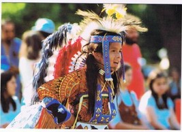 Ontario Postcard Native Indian Chief Boy At Pow Wow Larger Card - £1.64 GBP