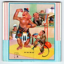 Monkey Dressed In Kilt And Hat Fantasy Trade Card Artist Lawson Wood 1940&#39;s - $43.23