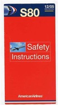 American Airlines S80 Safety Card 12/05 - $17.82