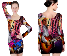George Strait Cowboy Printed Polyester Long Sleeve Bodycon Edgy and Stylish - £19.56 GBP+
