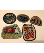Lot of 5 Vintage Bowling Patches WIBC Fair Lanes Bicentennial 1970&#39;s - £15.54 GBP