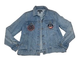 Custom Forever 21 Women’s Jean Jacket With Band Patches Small -21 Pilots- Clique - £30.80 GBP