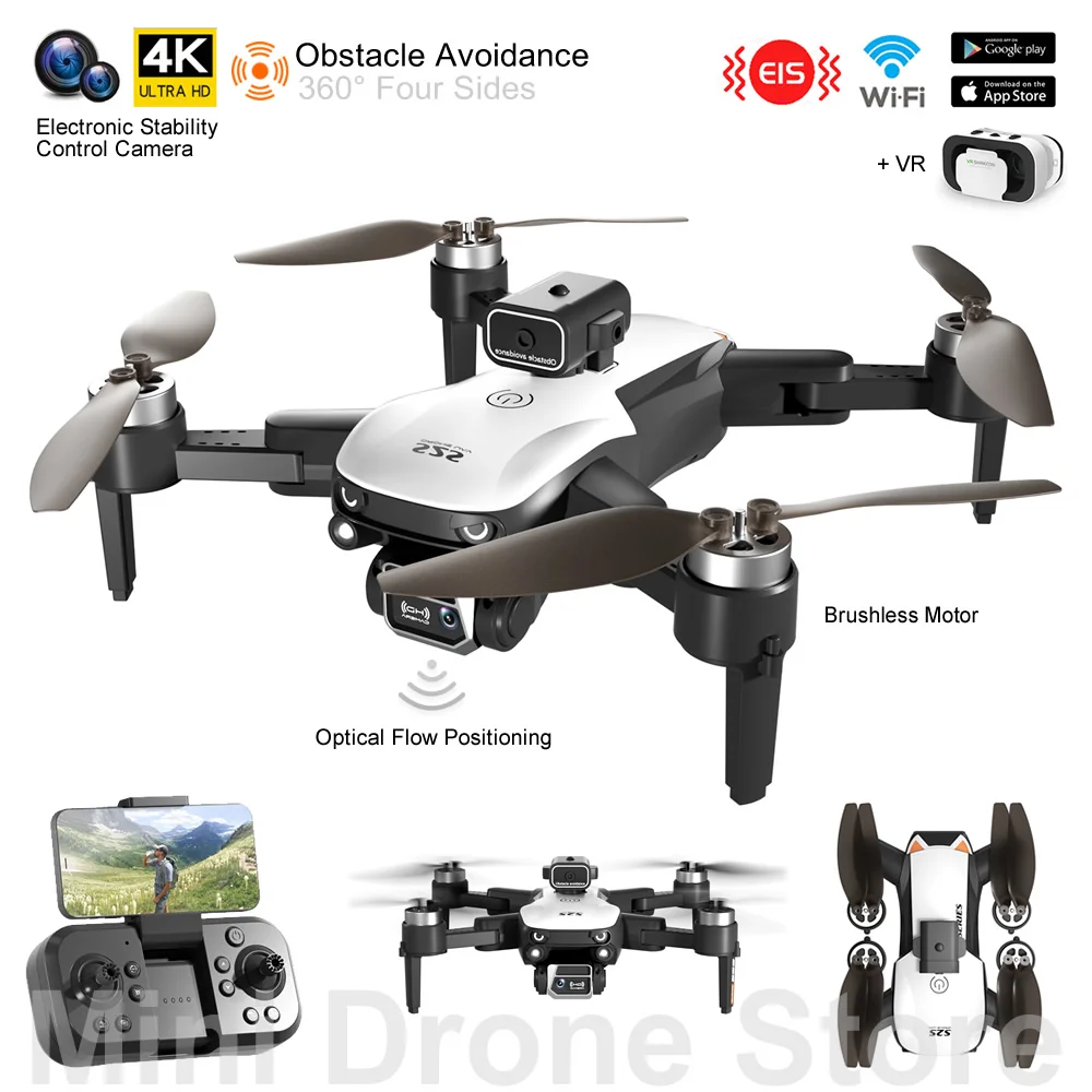 S2S Mini VR Drone 4K Obstacle Avoidance Folding Quadcopter With EIS Came - £66.25 GBP+