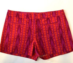 Gap Womens Shorts Sailor Pink Orange Red Canvas Print Flat Front Size 2 - £10.04 GBP